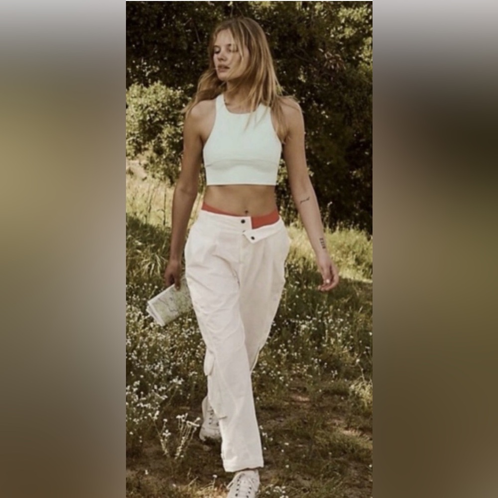 Free People Movement Mesmerize Me Cargo Pants - WHITE - NWOT